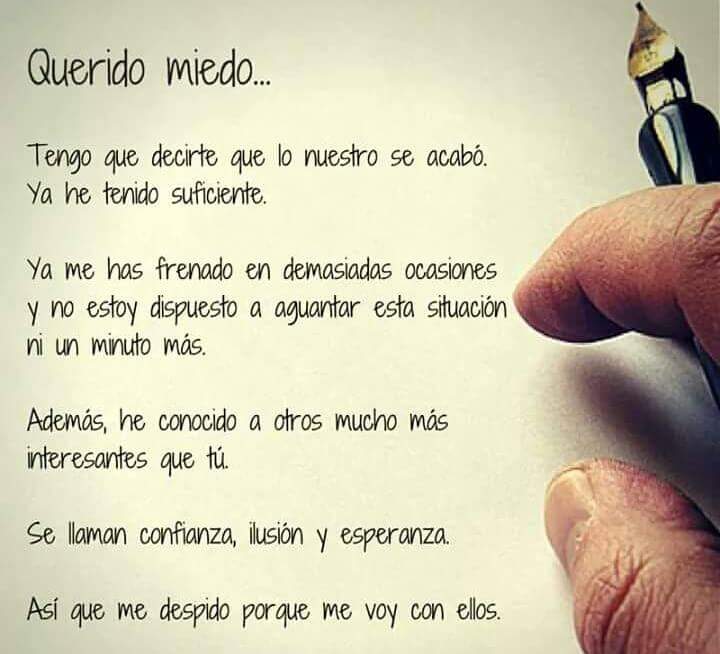 Adios al miedo